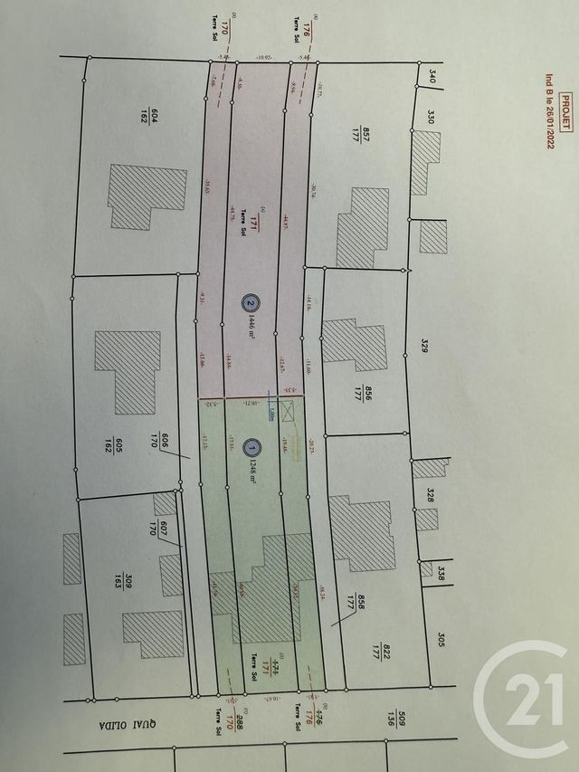 terrain à vendre - 1446.0 m2 - OSTWALD - 67 - ALSACE - Century 21 Kayser Immobilier